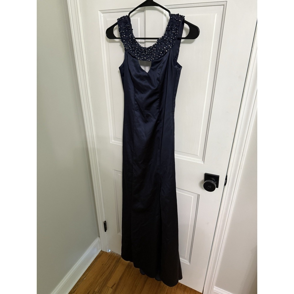 J'ADORE Womens Size 8 Mob Guest Wedding Evening Dress Navy